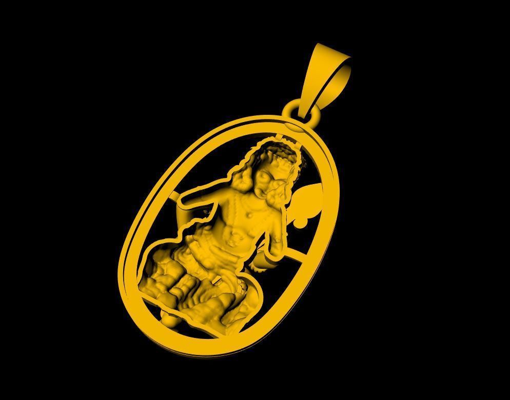 Unique Murugan Pendant - 0117 3D print model_9