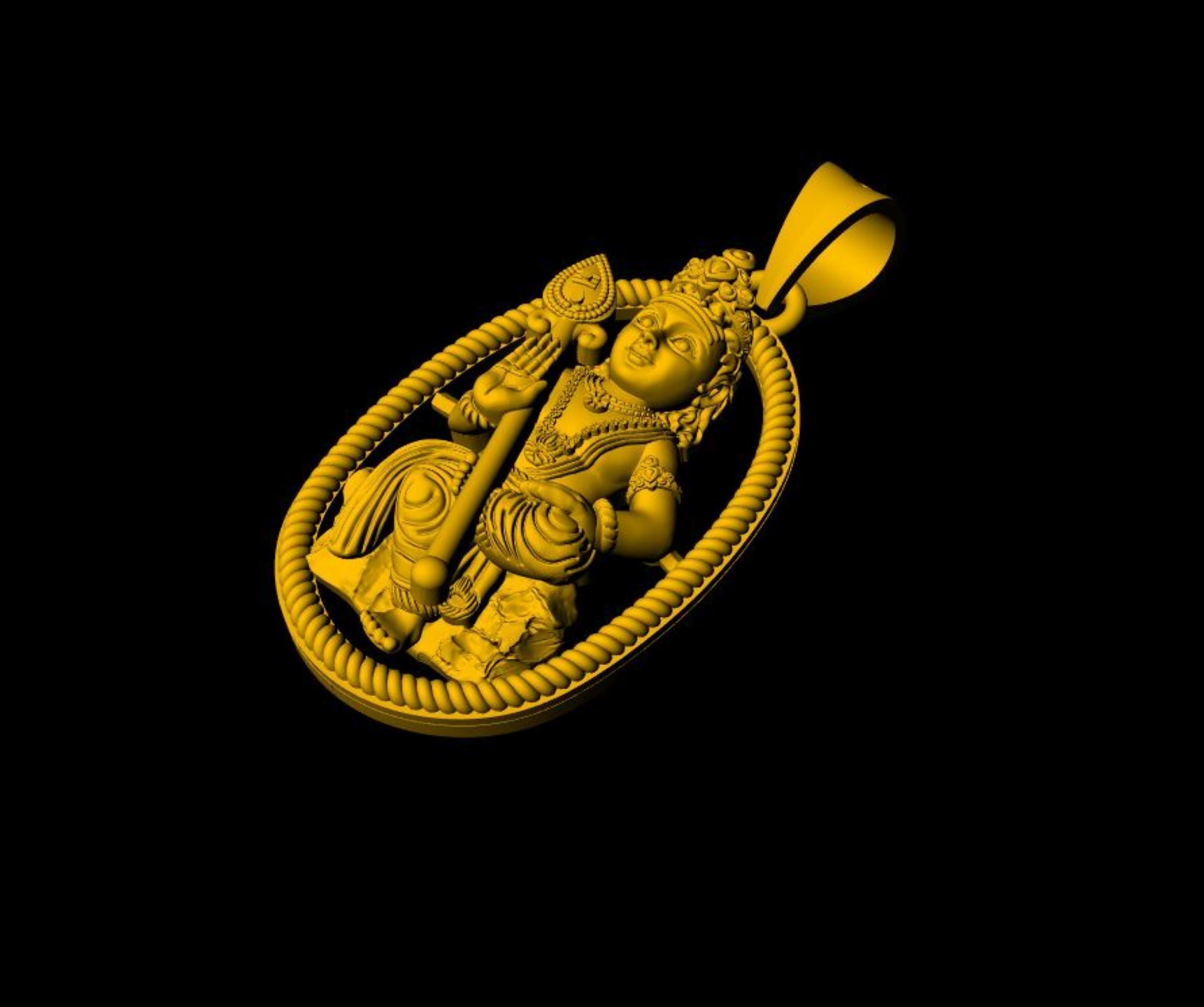 Unique Murugan Pendant - 0117 3D print model_6