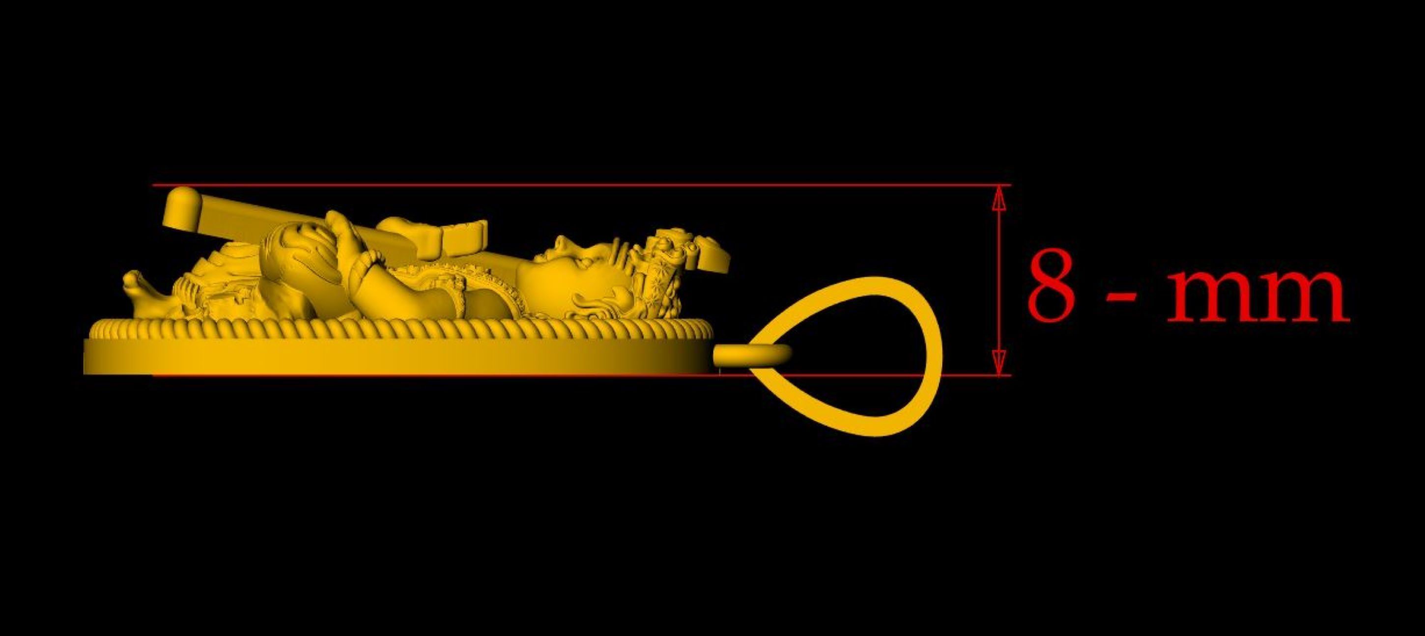 Unique Murugan Pendant - 0117 3D print model_5