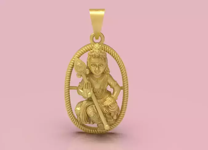 Unique Murugan Pendant - 0117 3D print model