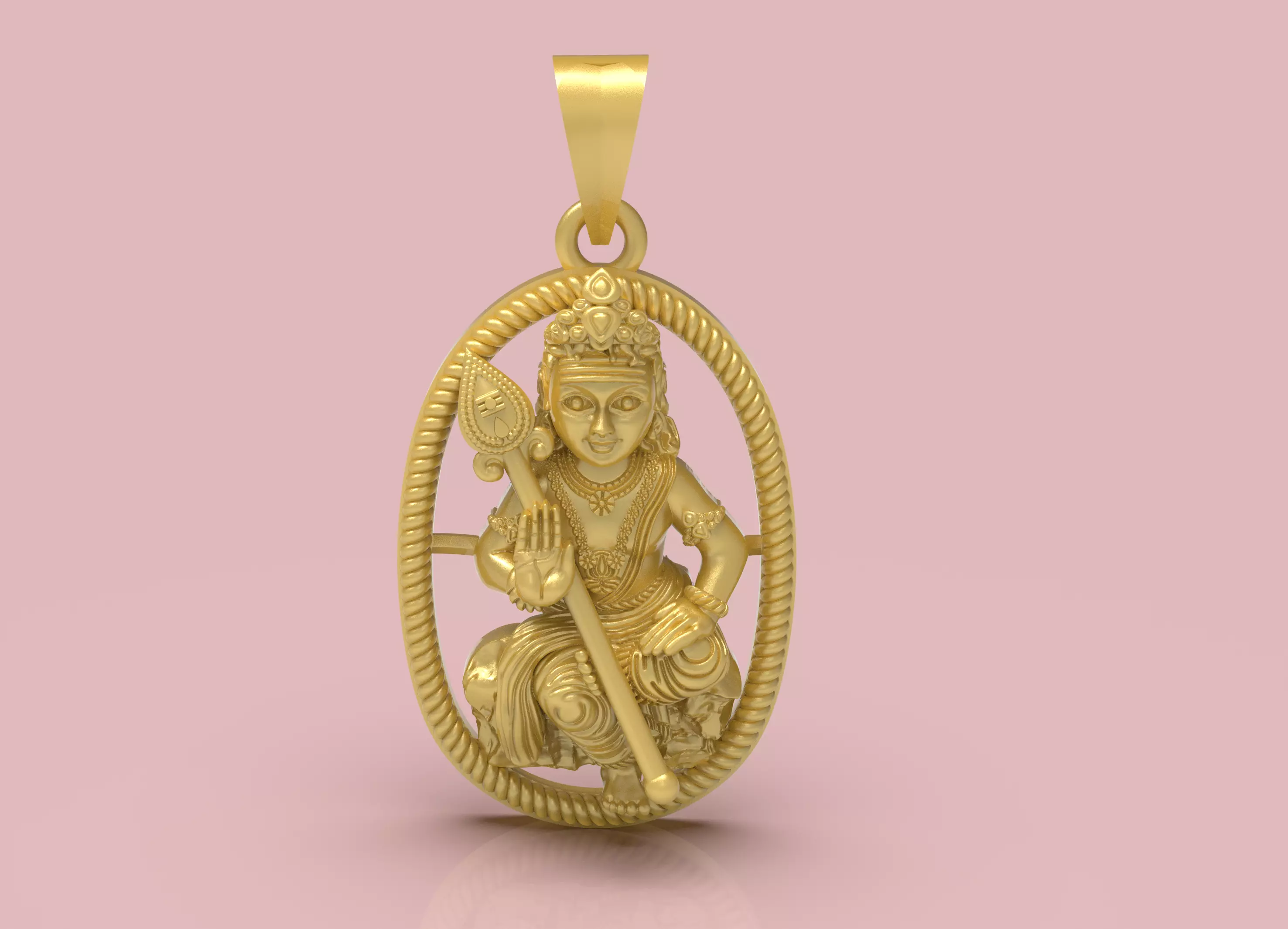 Unique Murugan Pendant - 0117 3D print model_0