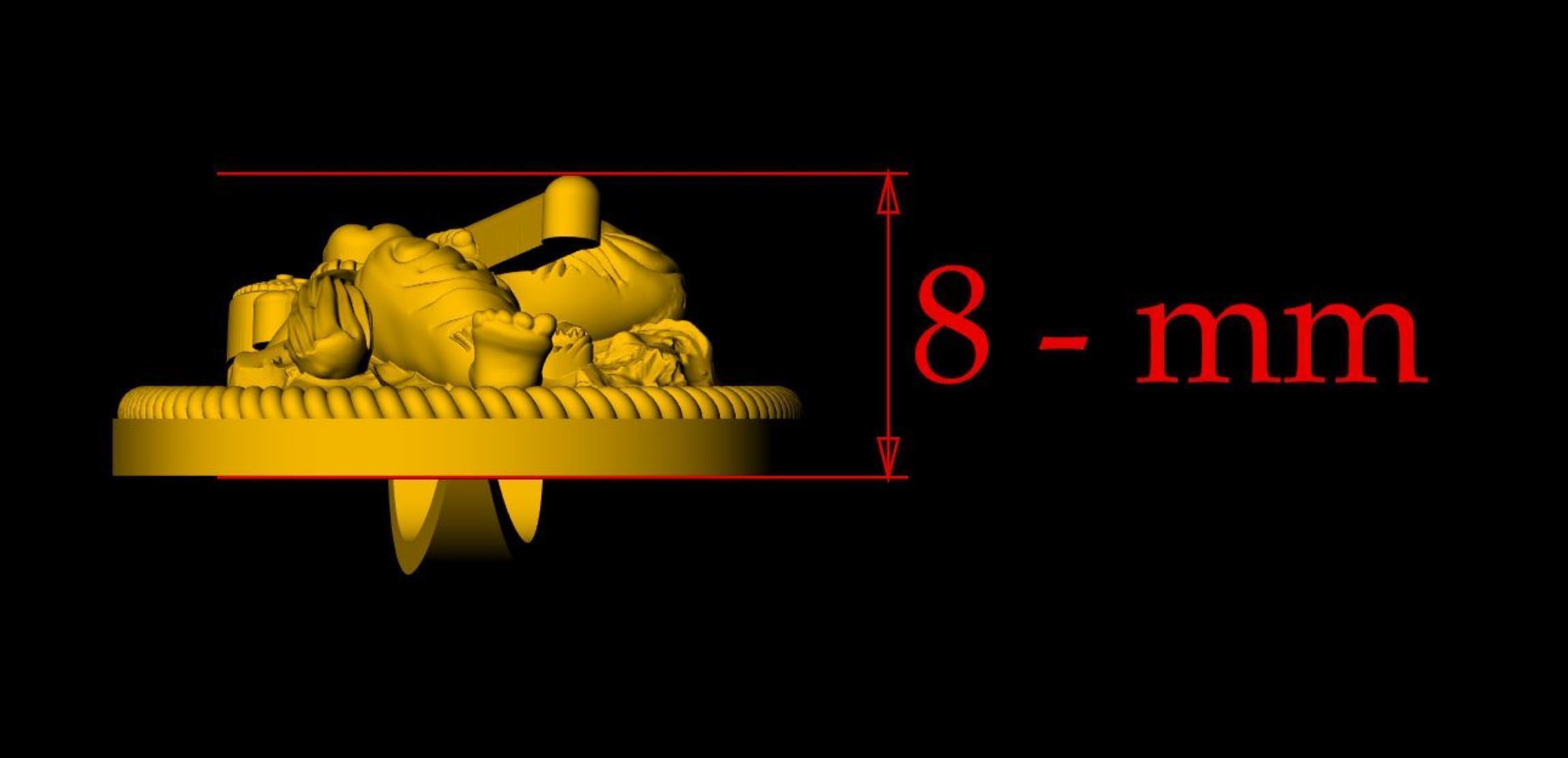 Unique Murugan Pendant - 0117 3D print model_4