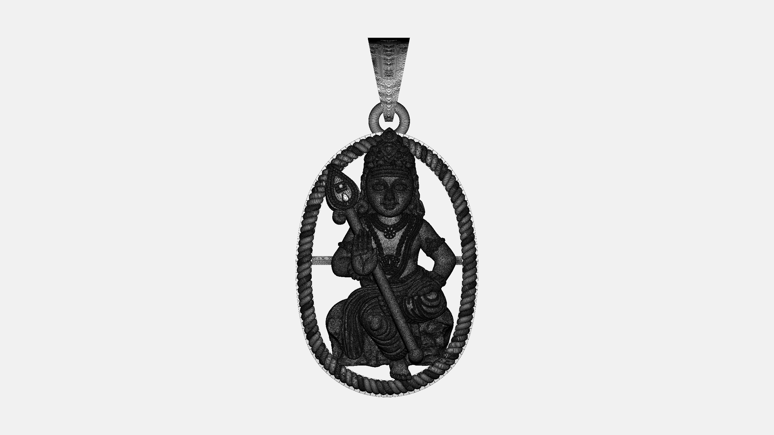 Unique Murugan Pendant - 0117 3D print model_11