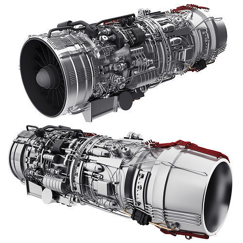 engine Low-poly 3D model