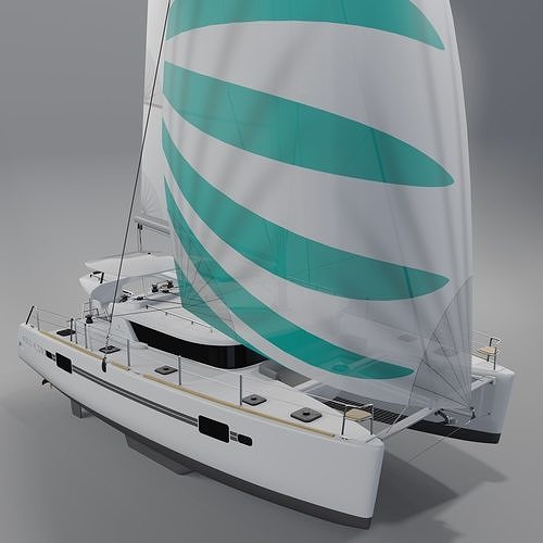 LAGOON 450-S Catamaran 3D Model PBR Rendering 2025 3D model 3D model