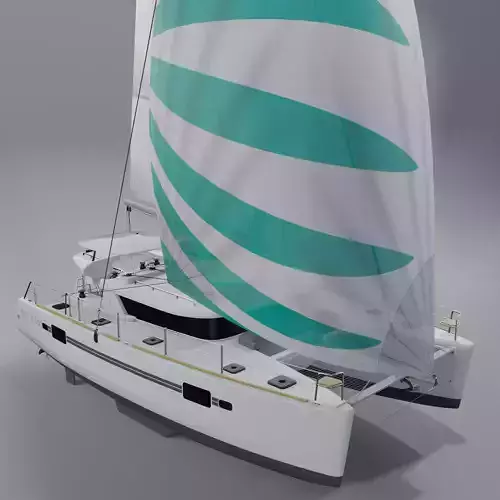 LAGOON 450-S Catamaran 3D Model PBR Rendering 2025 3D model