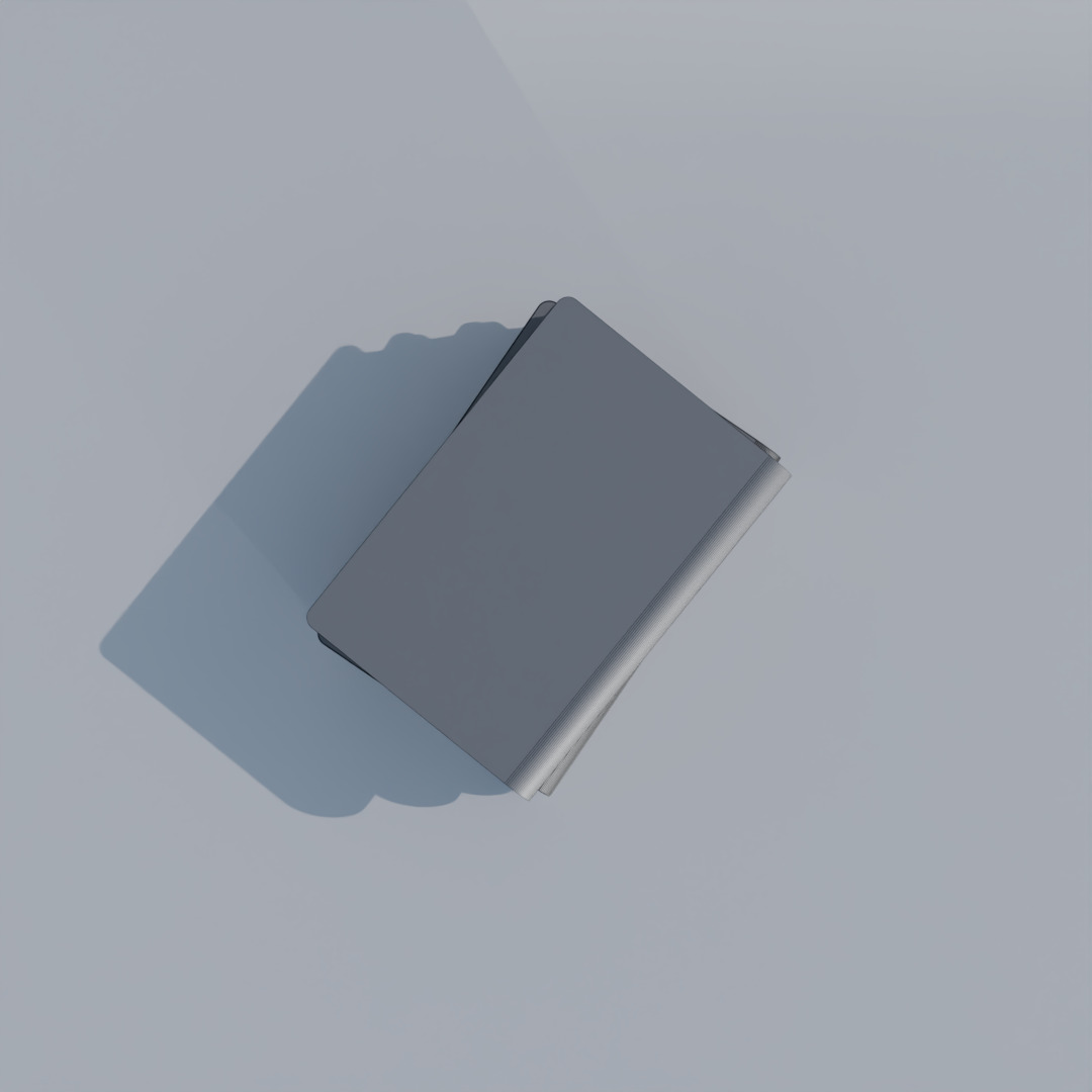 Low Poly Stacked Books 3D Model - Simple Study Decoration 3D model_3