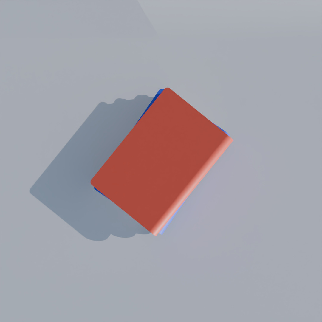 Low Poly Stacked Books 3D Model - Simple Study Decoration 3D model_2