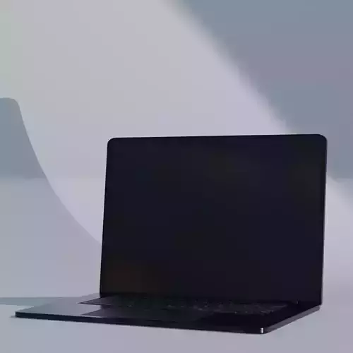 Low Poly Laptop 3D Model - Simple Black Computer 3D model Low Poly Laptop 3D Model - Simple Black Computer 3D model