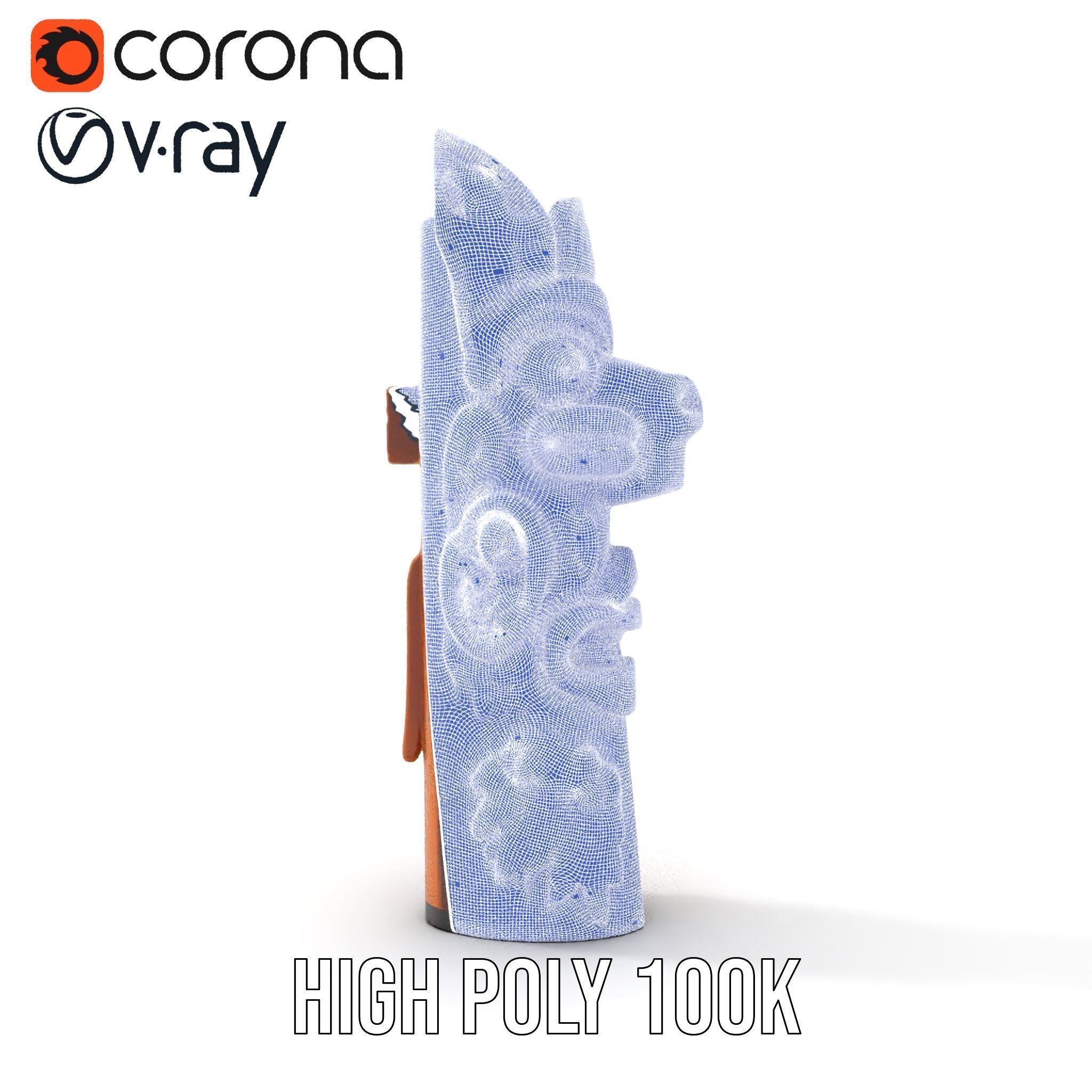 Traditional Totem Pole Sculpture Model Pack for Cultural Disp... Low-poly 3D model_34