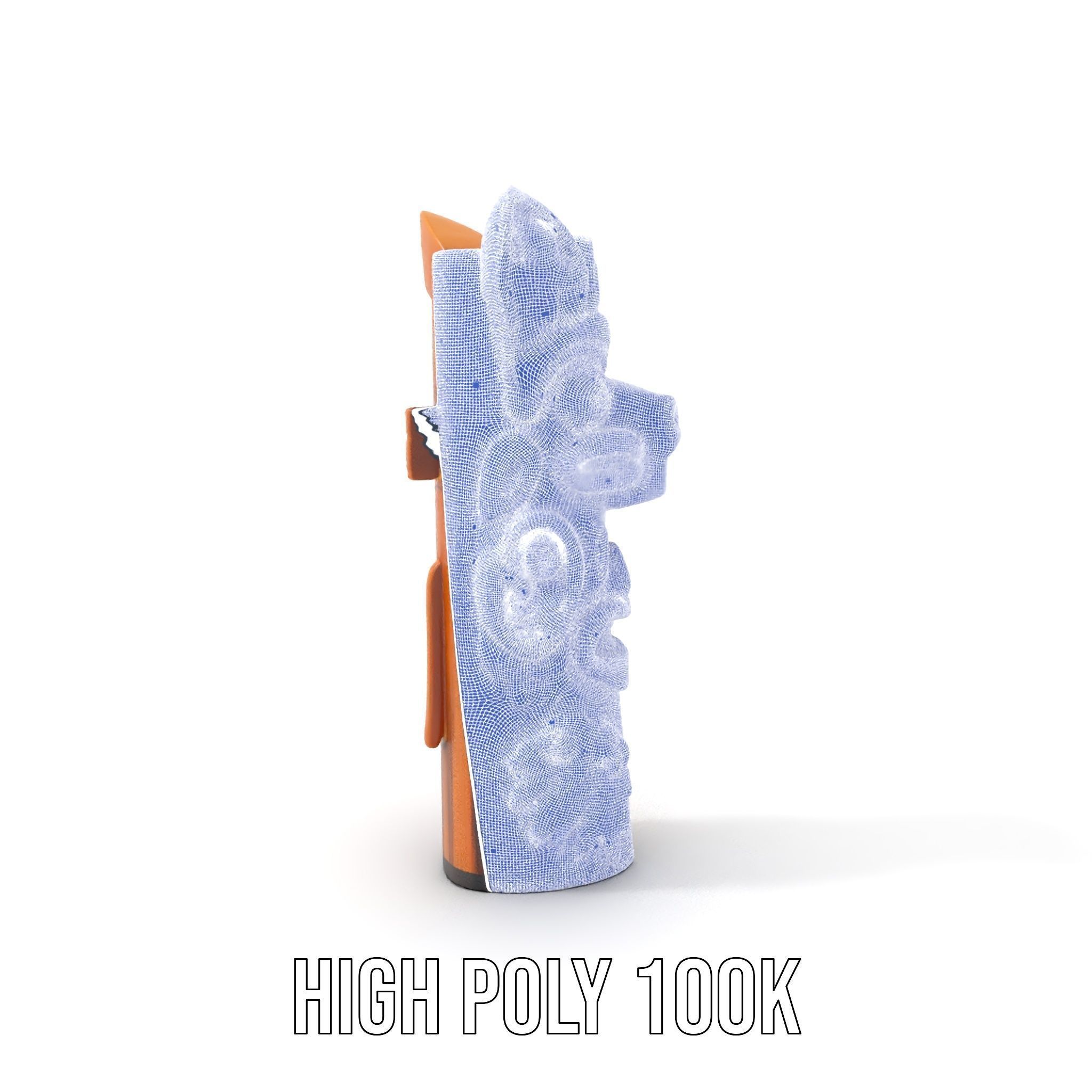 Traditional Totem Pole Sculpture Model Pack for Cultural Disp... Low-poly 3D model_5