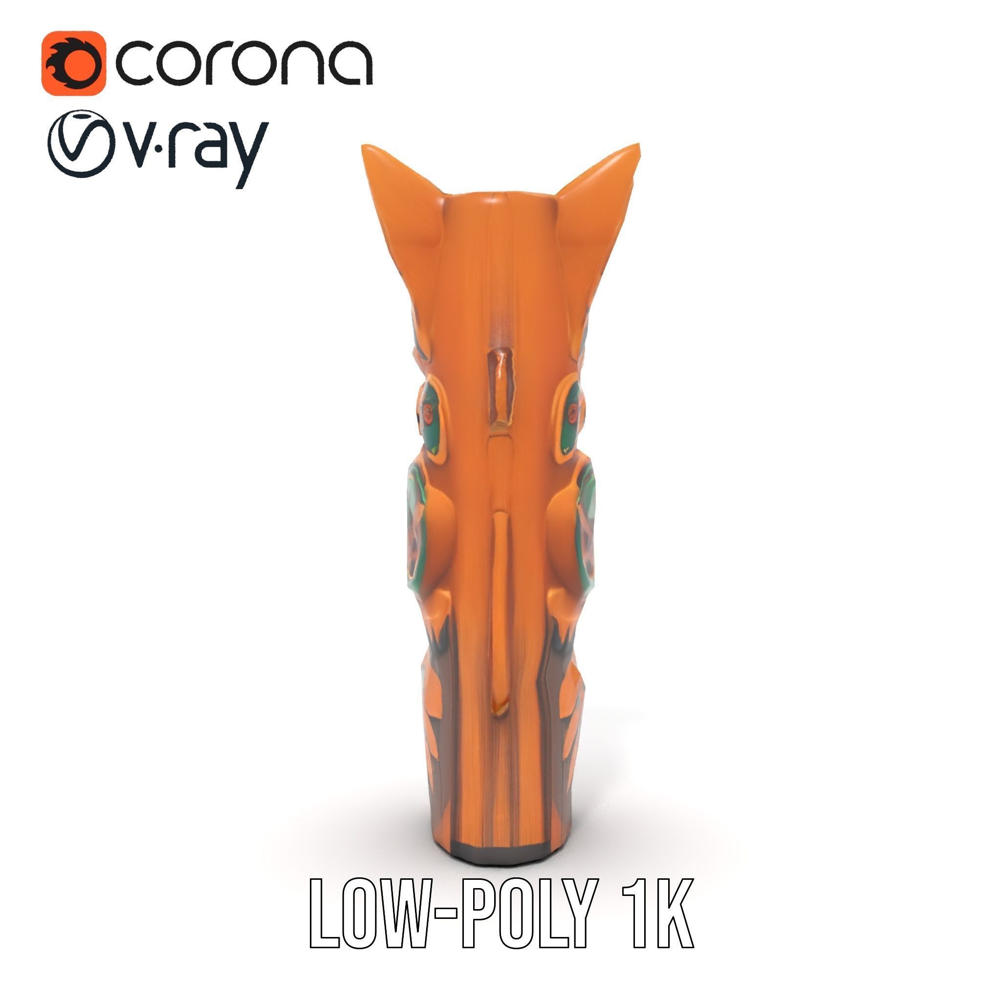 Traditional Totem Pole Sculpture Model Pack for Cultural Disp... Low-poly 3D model_20