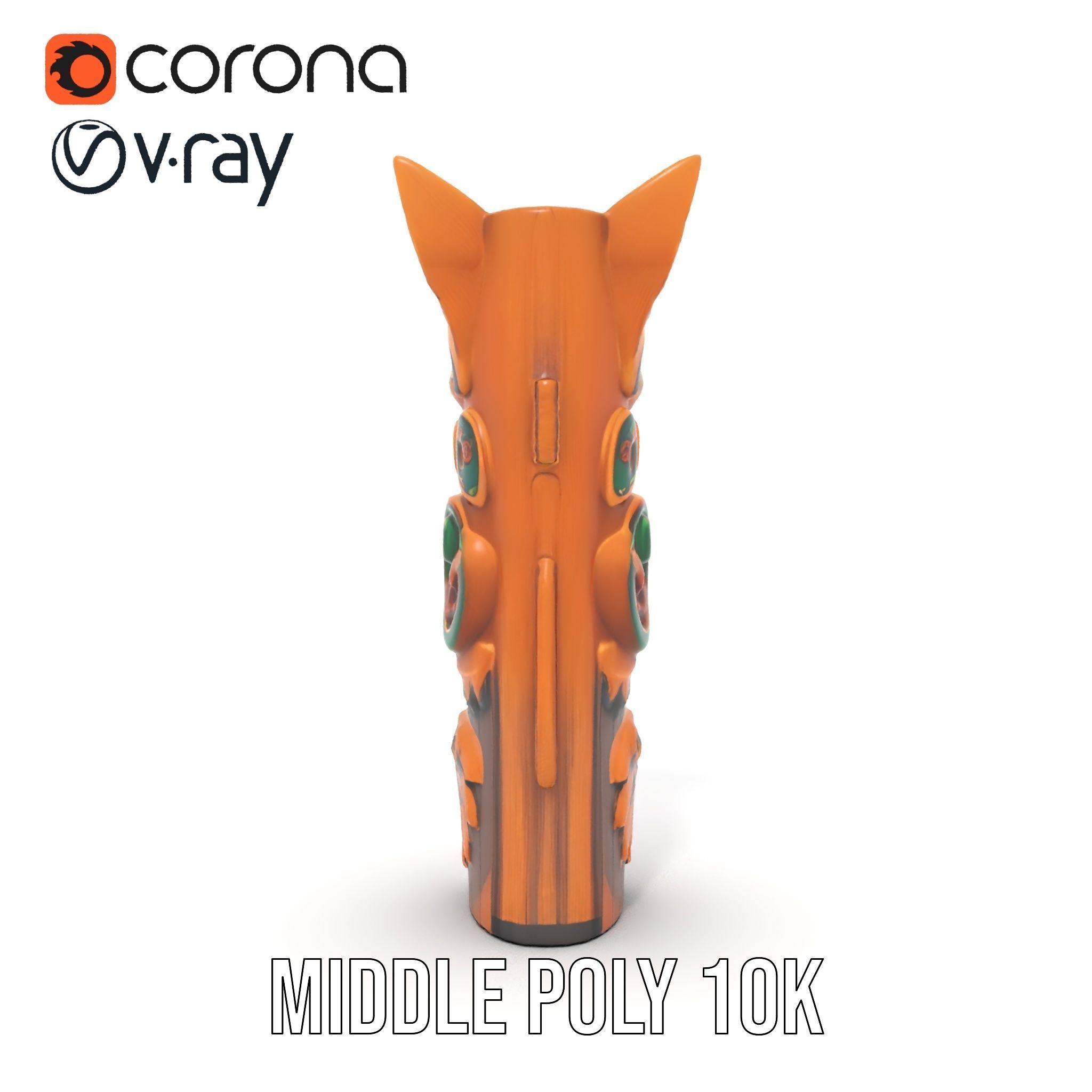 Traditional Totem Pole Sculpture Model Pack for Cultural Disp... Low-poly 3D model_19