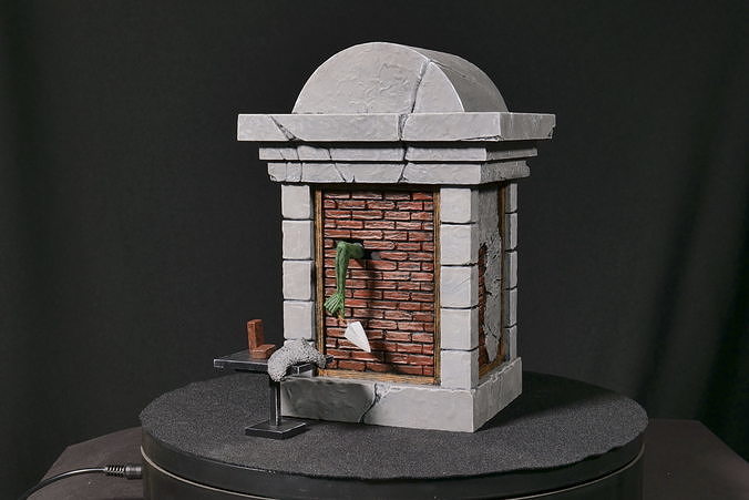Accurate Haunted Mansion Bricklayer Tomb Anaheim Version  3D print model