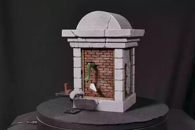 Accurate Haunted Mansion Bricklayer Tomb Anaheim Version  3D print model