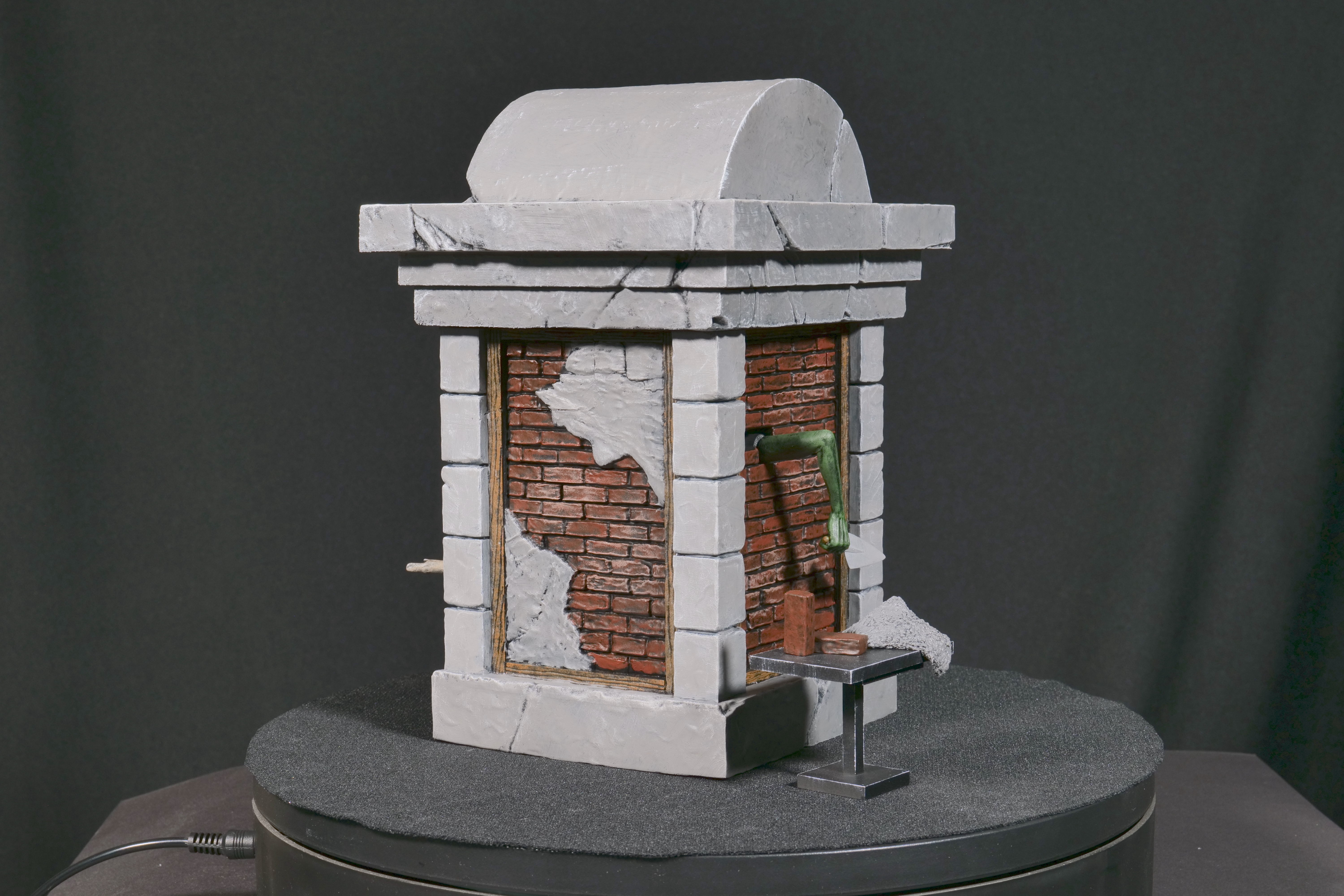 Accurate Haunted Mansion Bricklayer Tomb Anaheim Version  3D print model_7