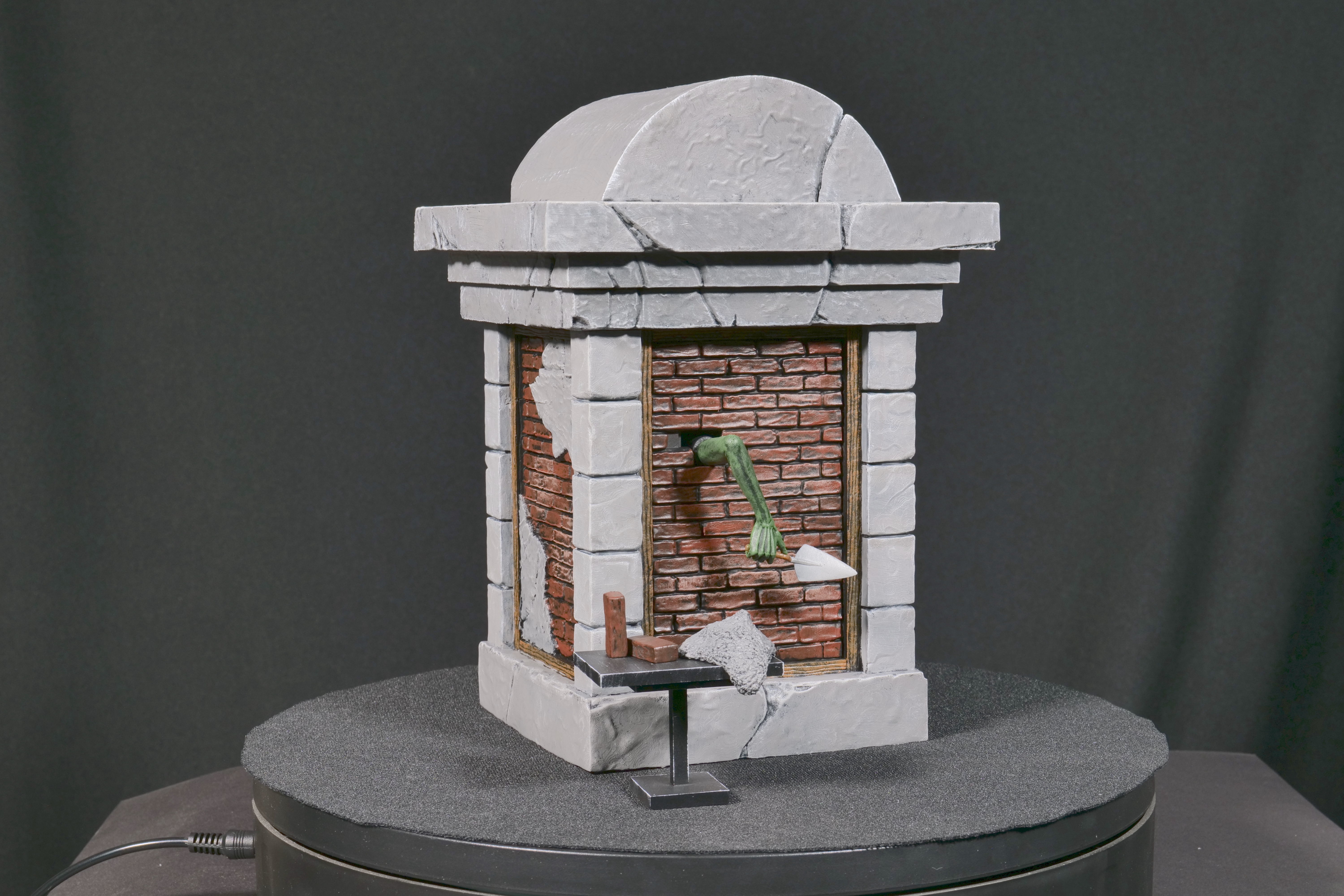 Accurate Haunted Mansion Bricklayer Tomb Anaheim Version  3D print model_8
