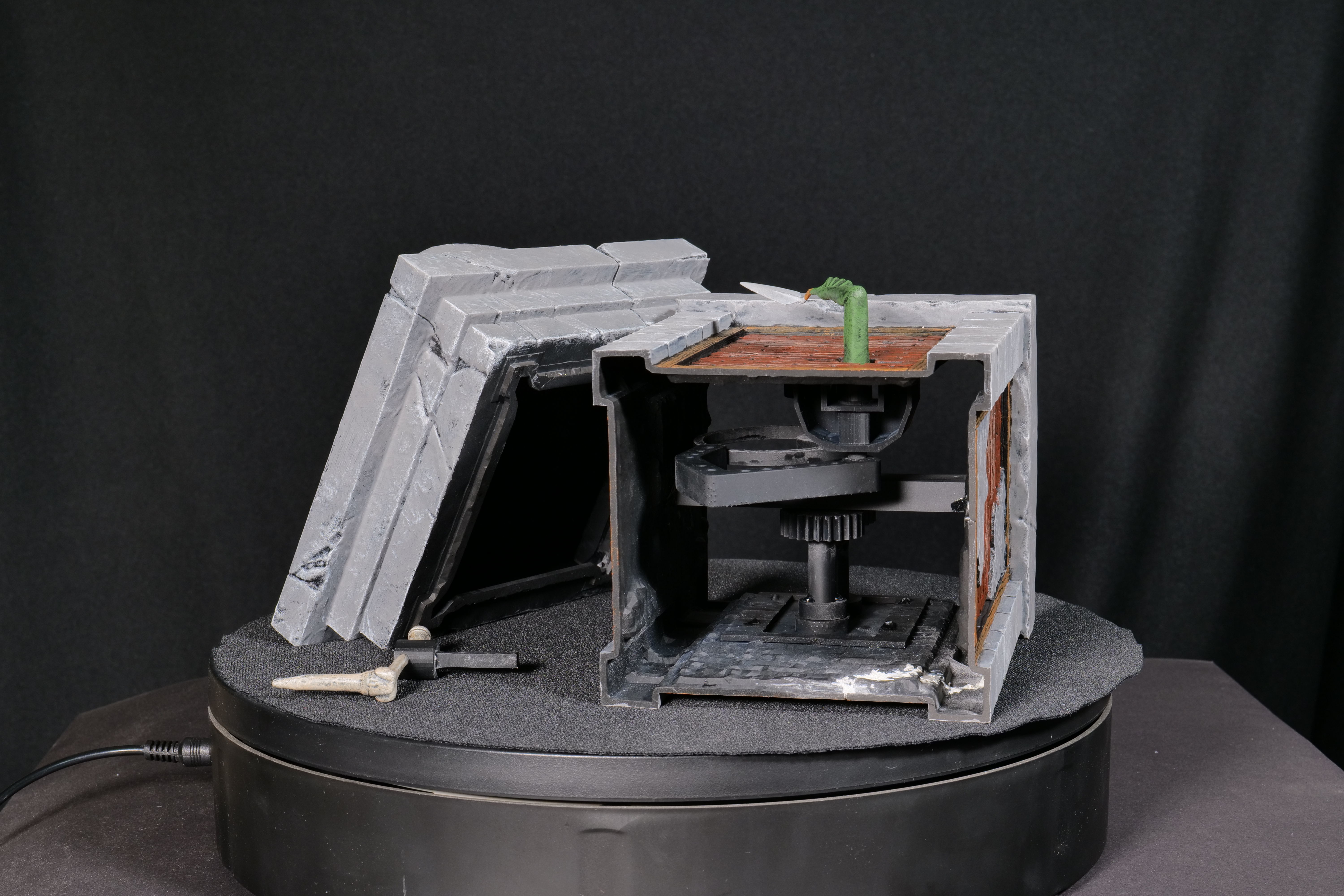 Accurate Haunted Mansion Bricklayer Tomb Anaheim Version  3D print model_10