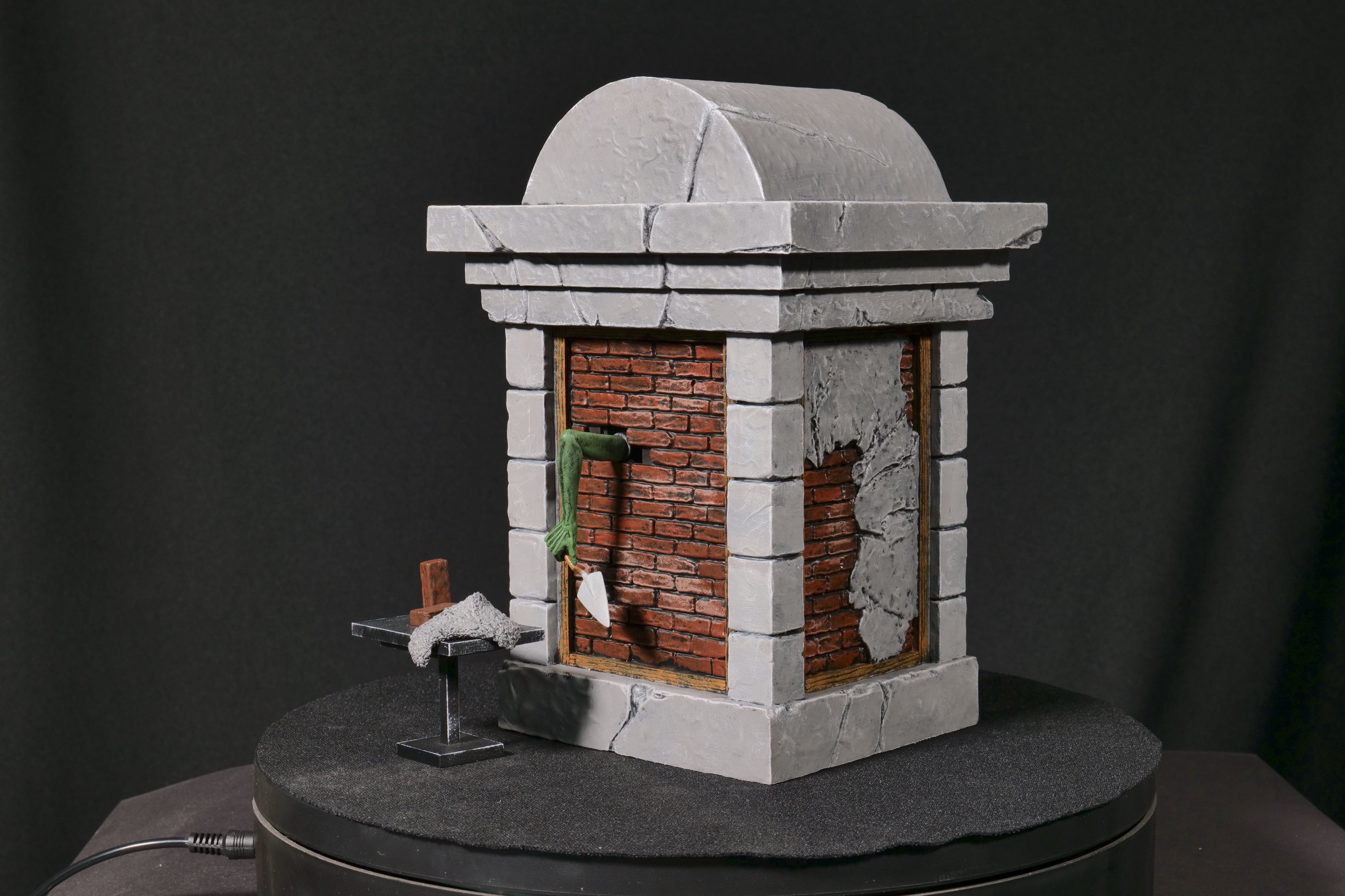 Accurate Haunted Mansion Bricklayer Tomb Anaheim Version  3D print model_2