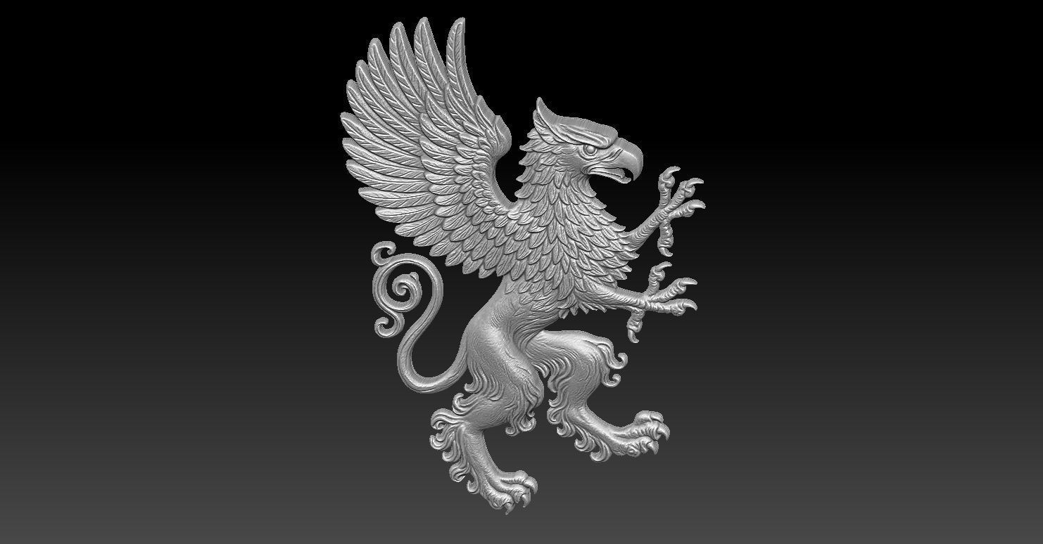 2 Griffin CNC Relief Model 3D print model_4