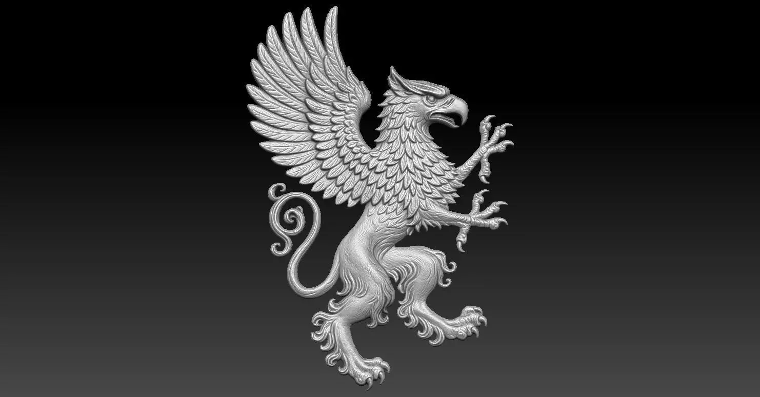 2 Griffin CNC Relief Model 3D print model_0