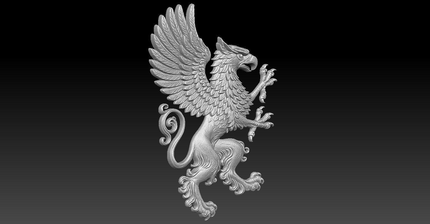 2 Griffin CNC Relief Model 3D print model_1
