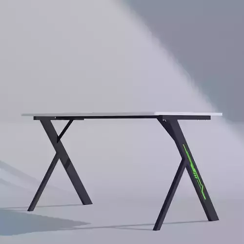 Low Poly Gaming Desk 3D Model - Simple Office Table