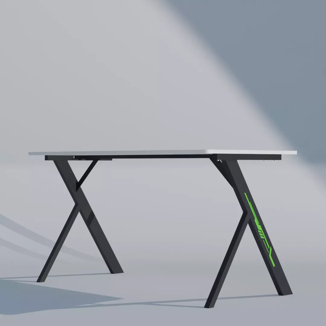 Low Poly Gaming Desk 3D Model - Simple Office Table 3D model_0