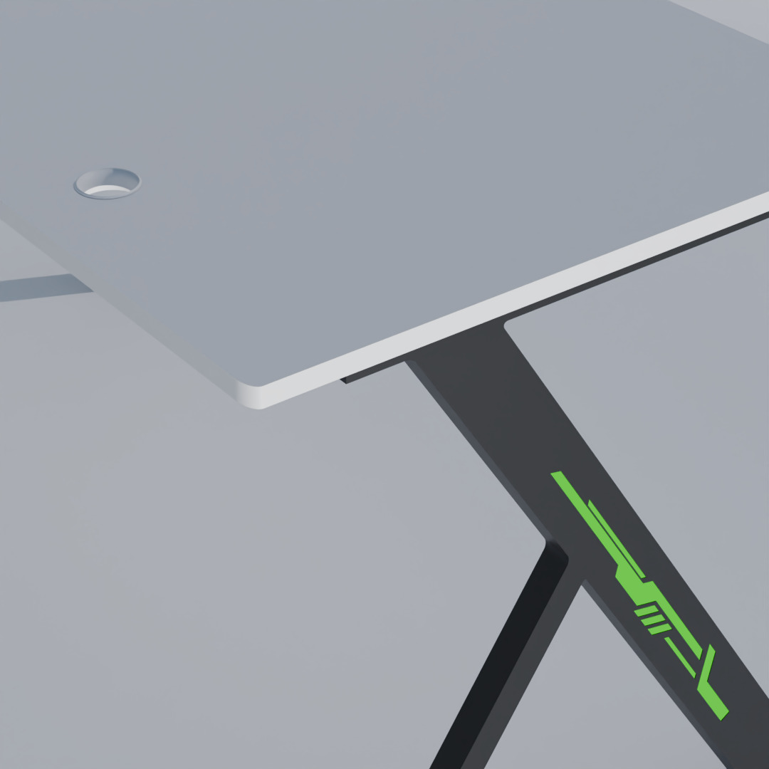 Low Poly Gaming Desk 3D Model - Simple Office Table 3D model_2