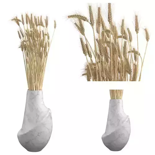 Wheat vase 1 Low-poly 3D model
