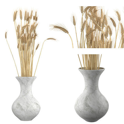 Wheat vase 3  Low-poly 3D model