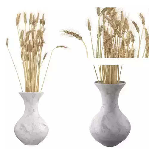 Wheat vase 3  Low-poly 3D model