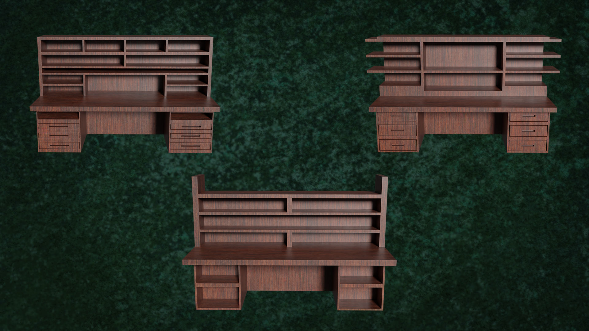 Deco Desks NexVaultFocus Series Lot1 N7-9 Group 3 3D model_1