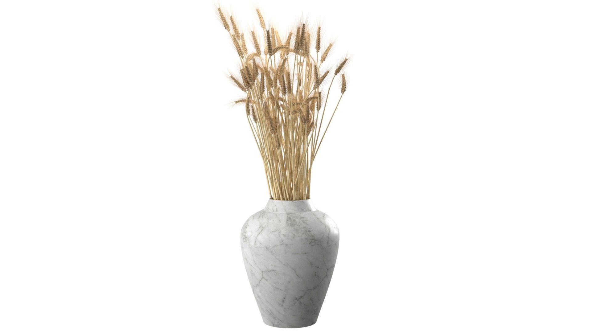 Wheat vase collection Low-poly 3D model_6