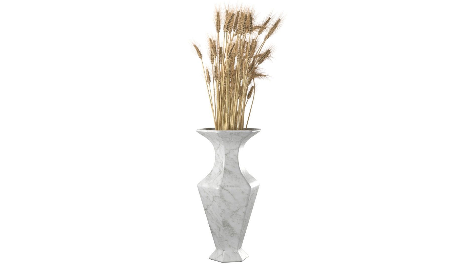 Wheat vase collection Low-poly 3D model_4