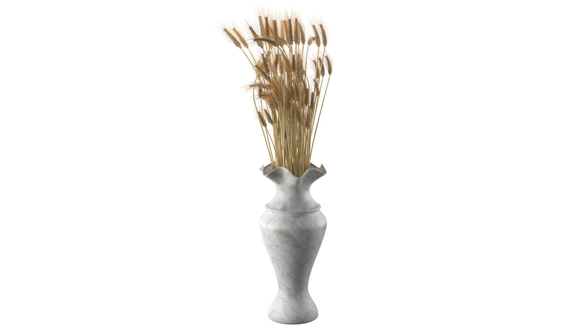 Wheat vase collection Low-poly 3D model_5