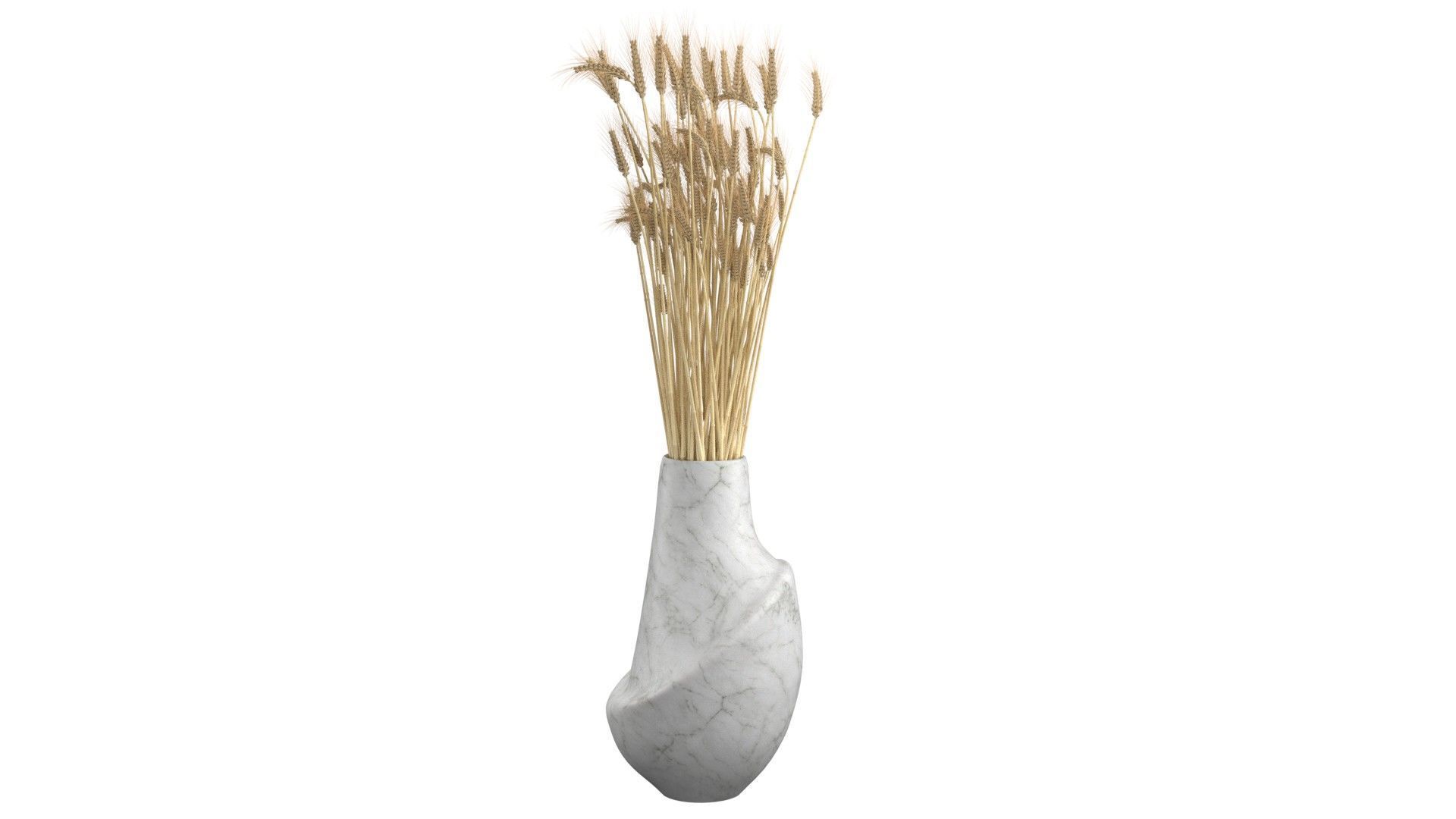 Wheat vase collection Low-poly 3D model_1