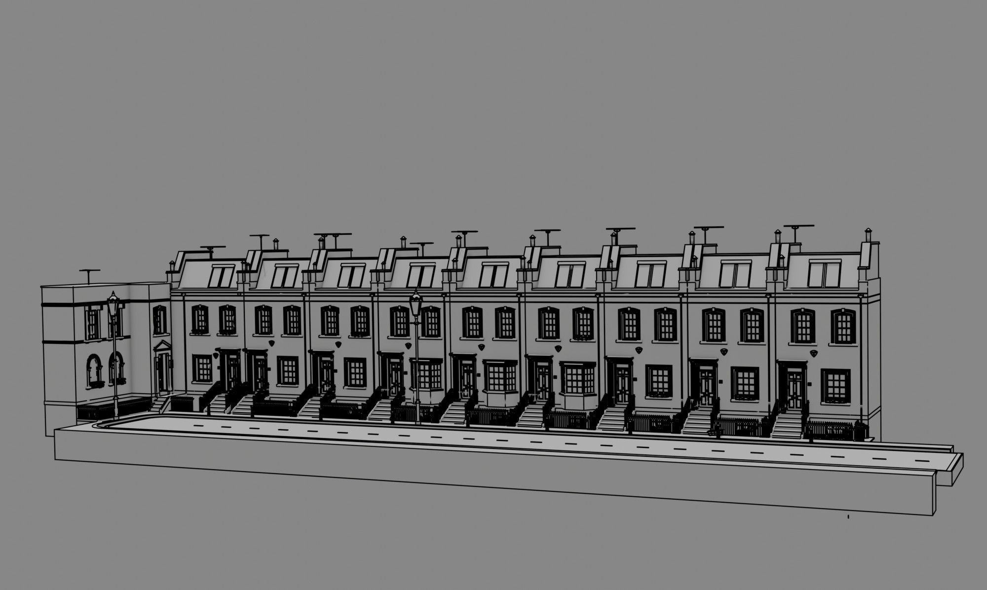 london house Low-poly 3D model_37