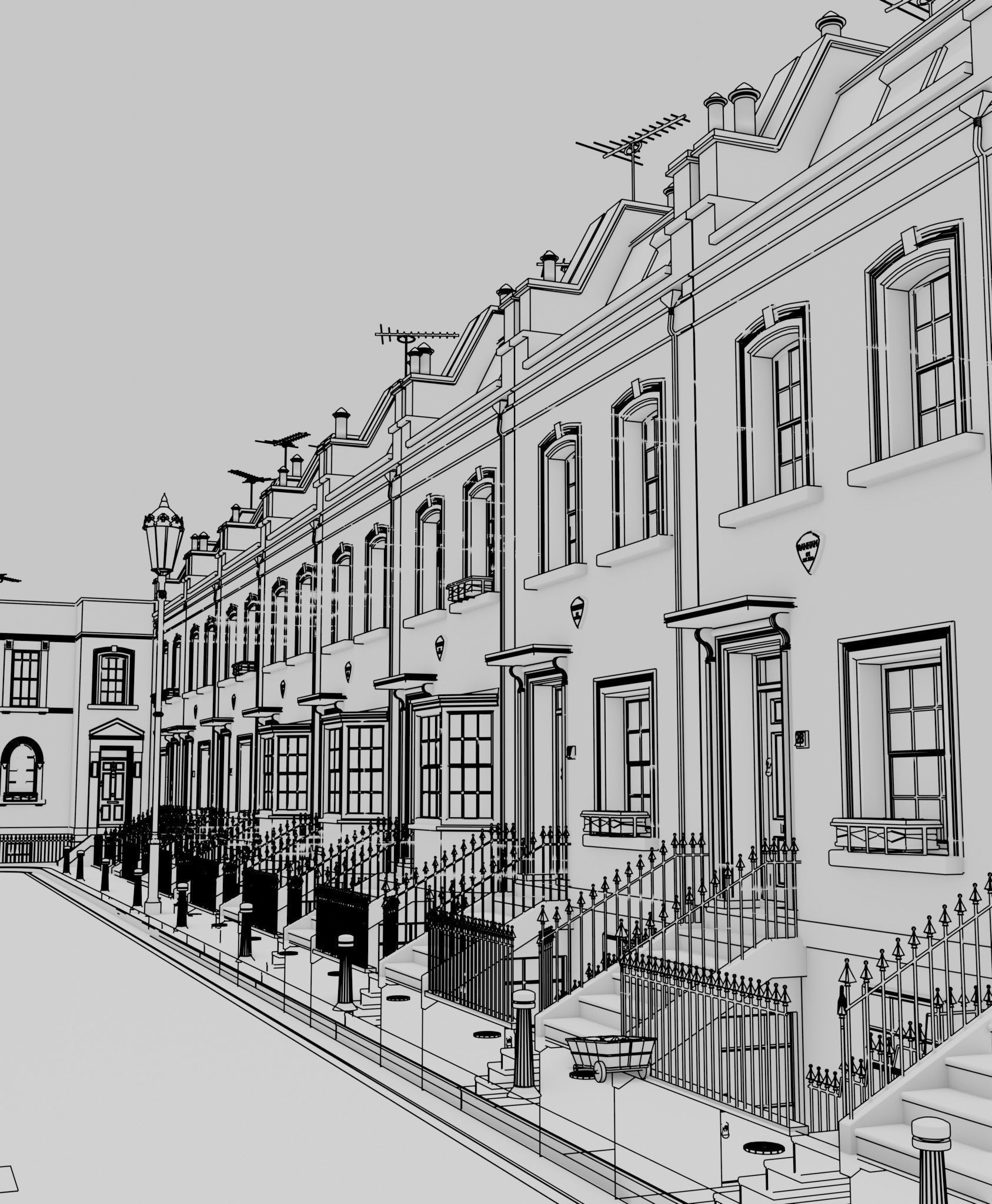 london house Low-poly 3D model_35