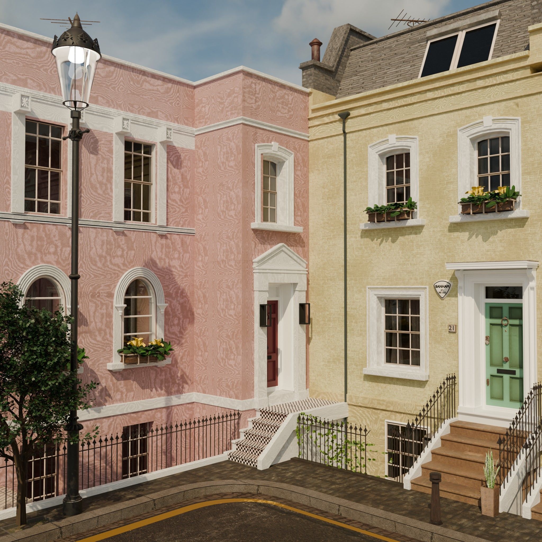 london house Low-poly 3D model_8