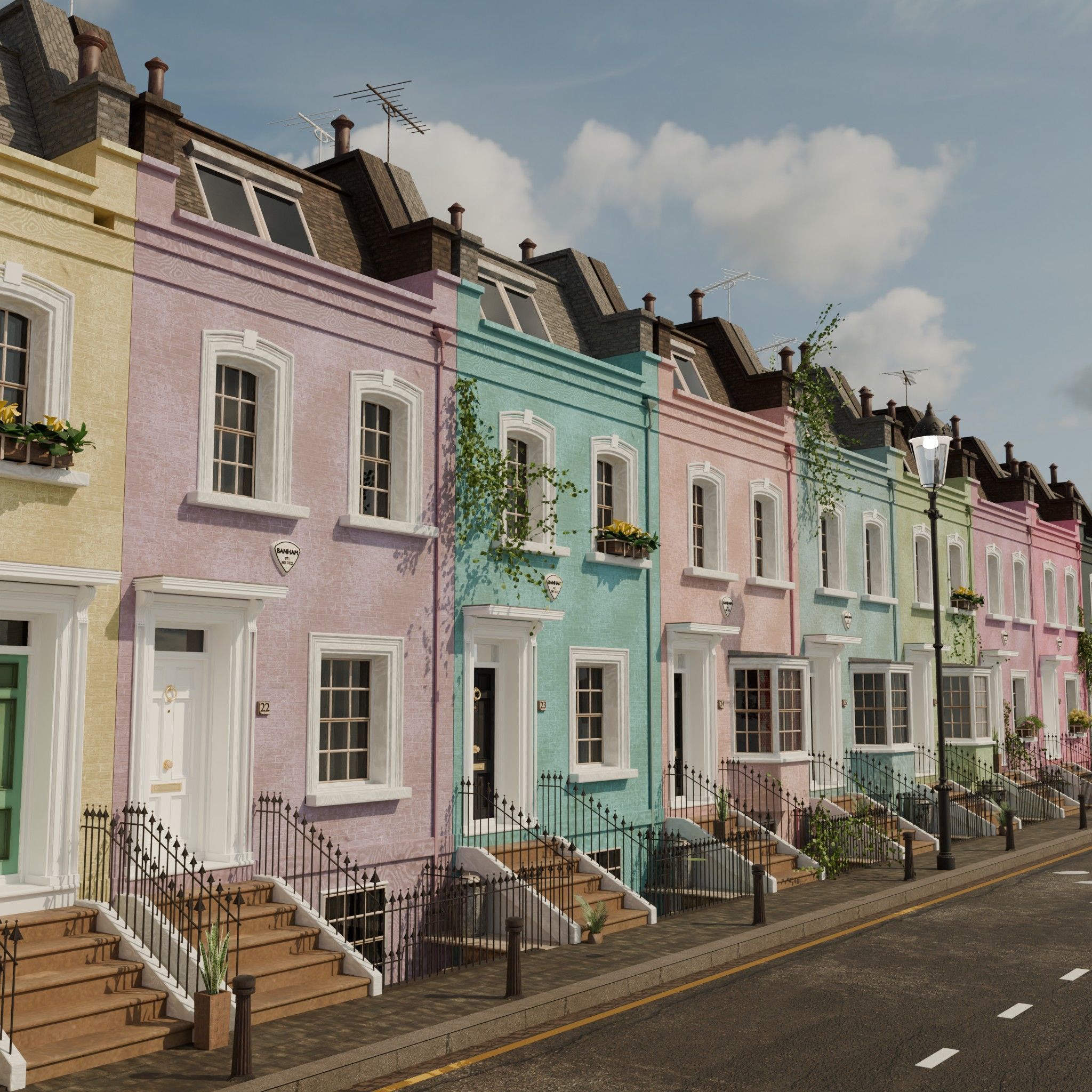 london house Low-poly 3D model_7