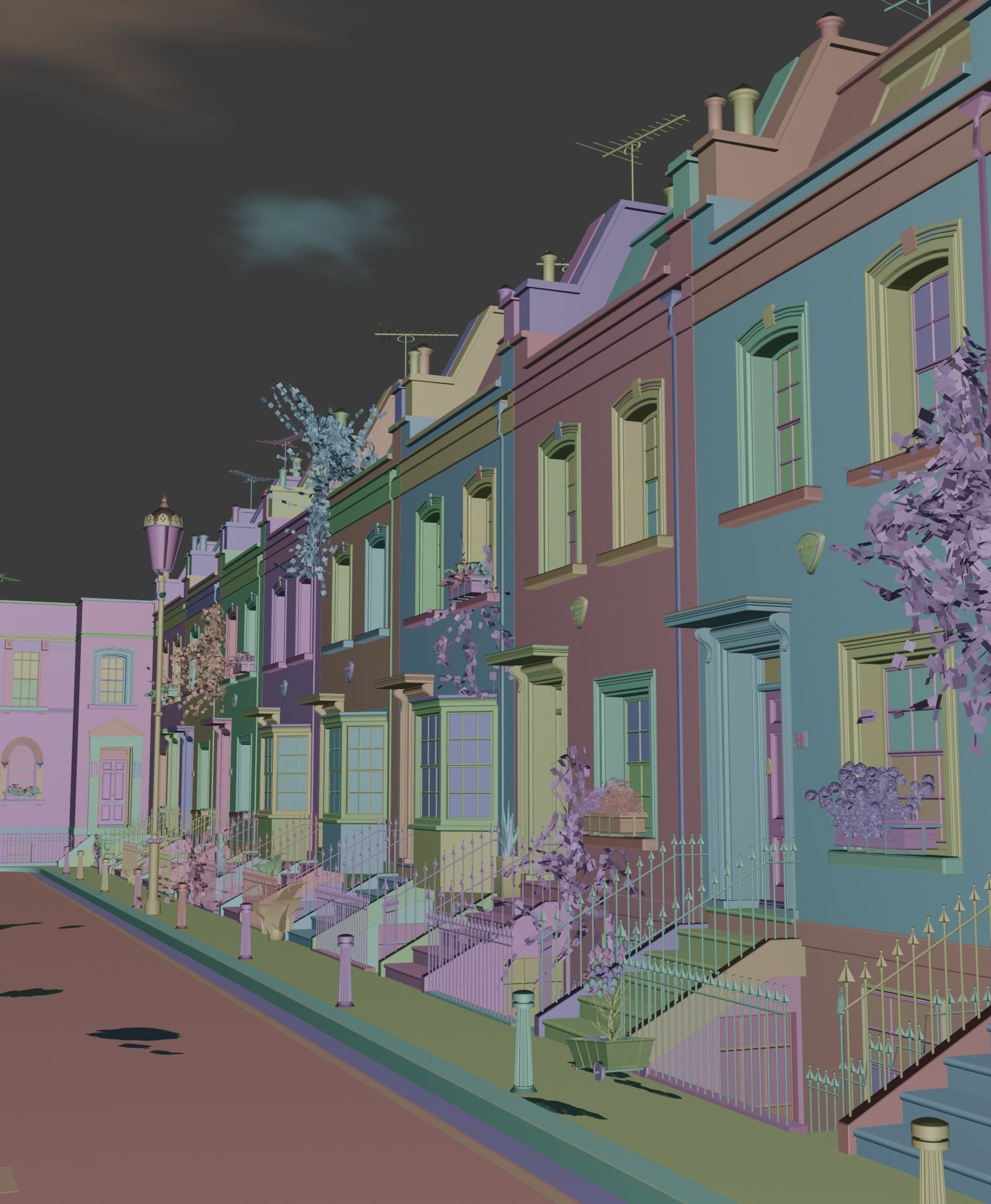 london house Low-poly 3D model_29
