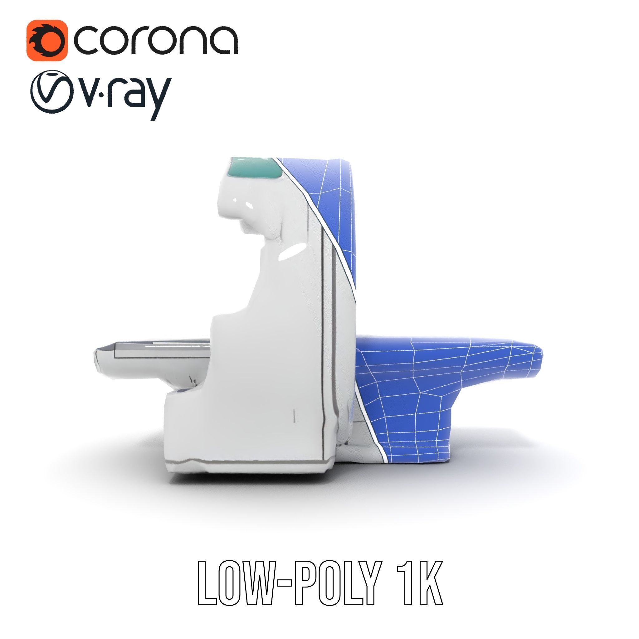 Advanced MRI Scanner Model Pack with Realistic Features Low-poly 3D model_20