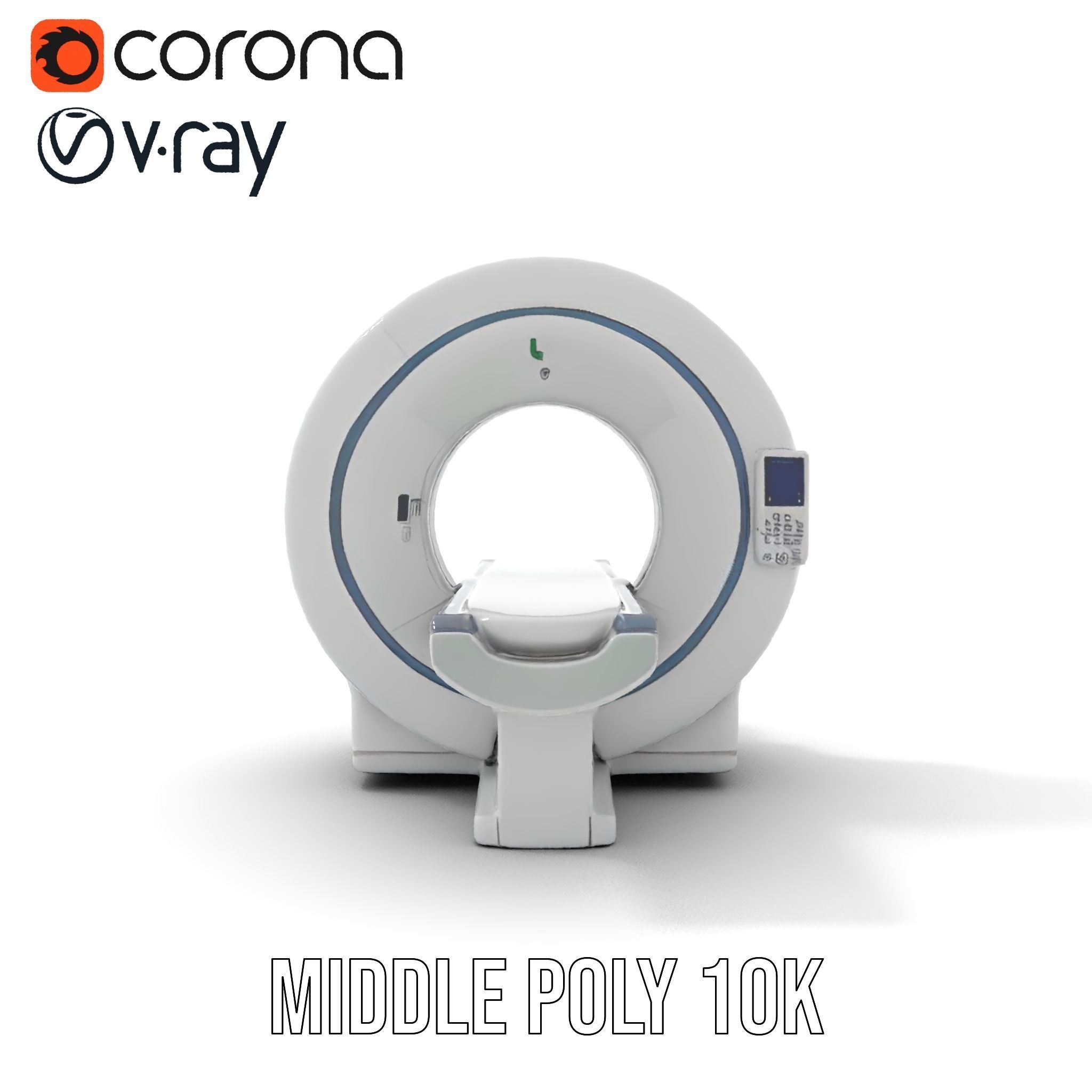 Advanced MRI Scanner Model Pack with Realistic Features Low-poly 3D model_27
