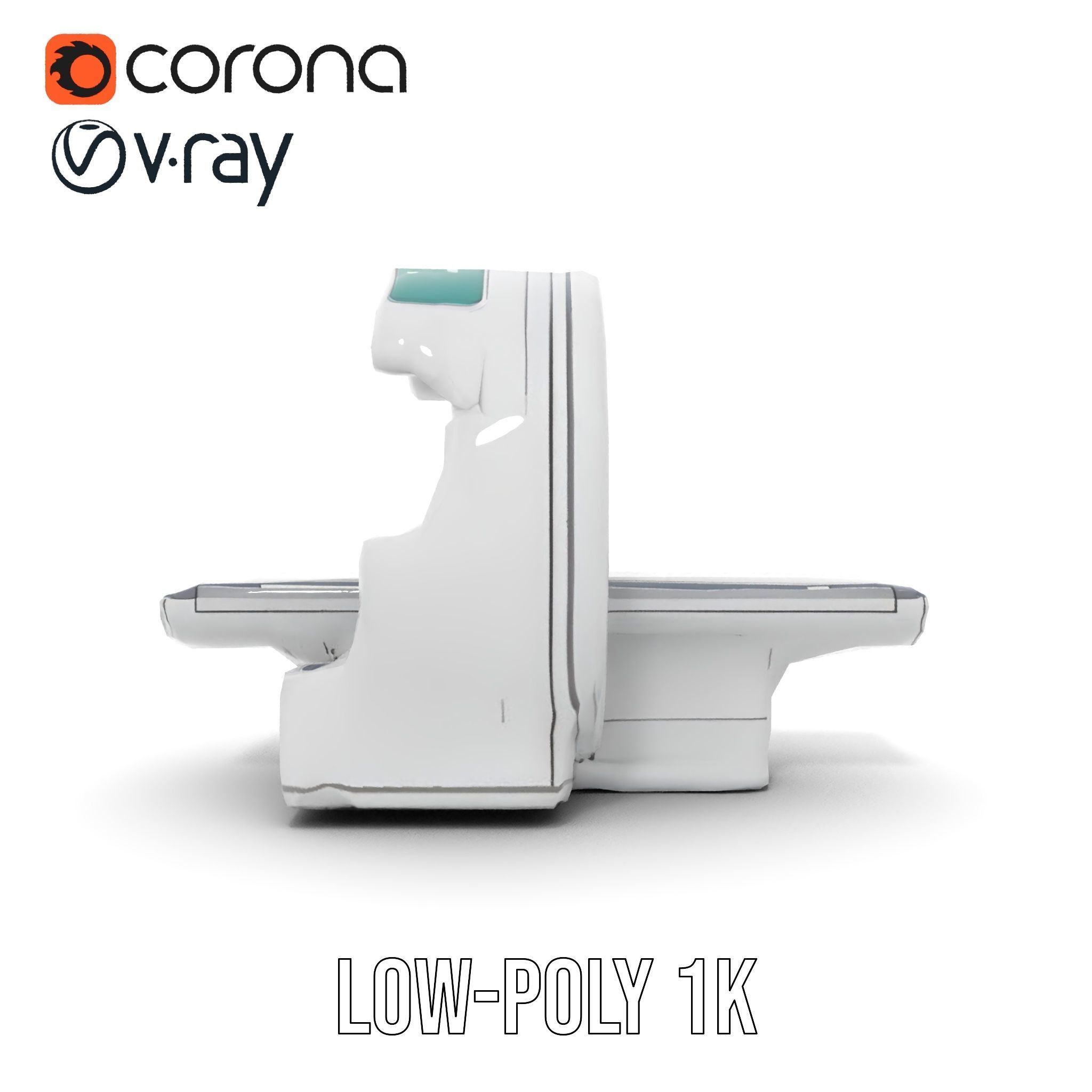 Advanced MRI Scanner Model Pack with Realistic Features Low-poly 3D model_8