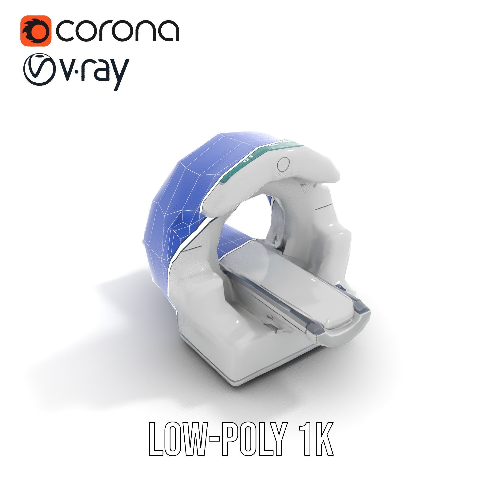 Advanced MRI Scanner Model Pack with Realistic Features Low-poly 3D model_17