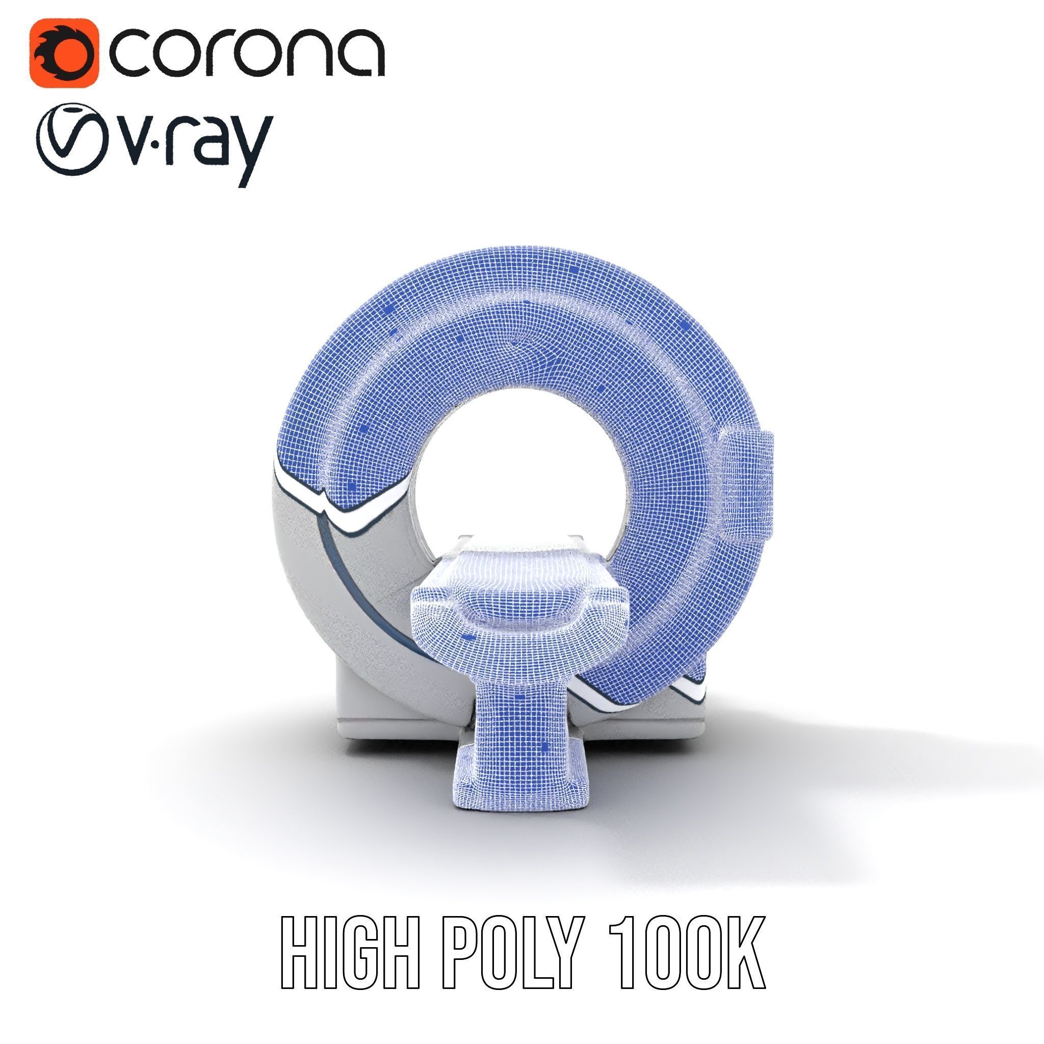 Advanced MRI Scanner Model Pack with Realistic Features Low-poly 3D model_33