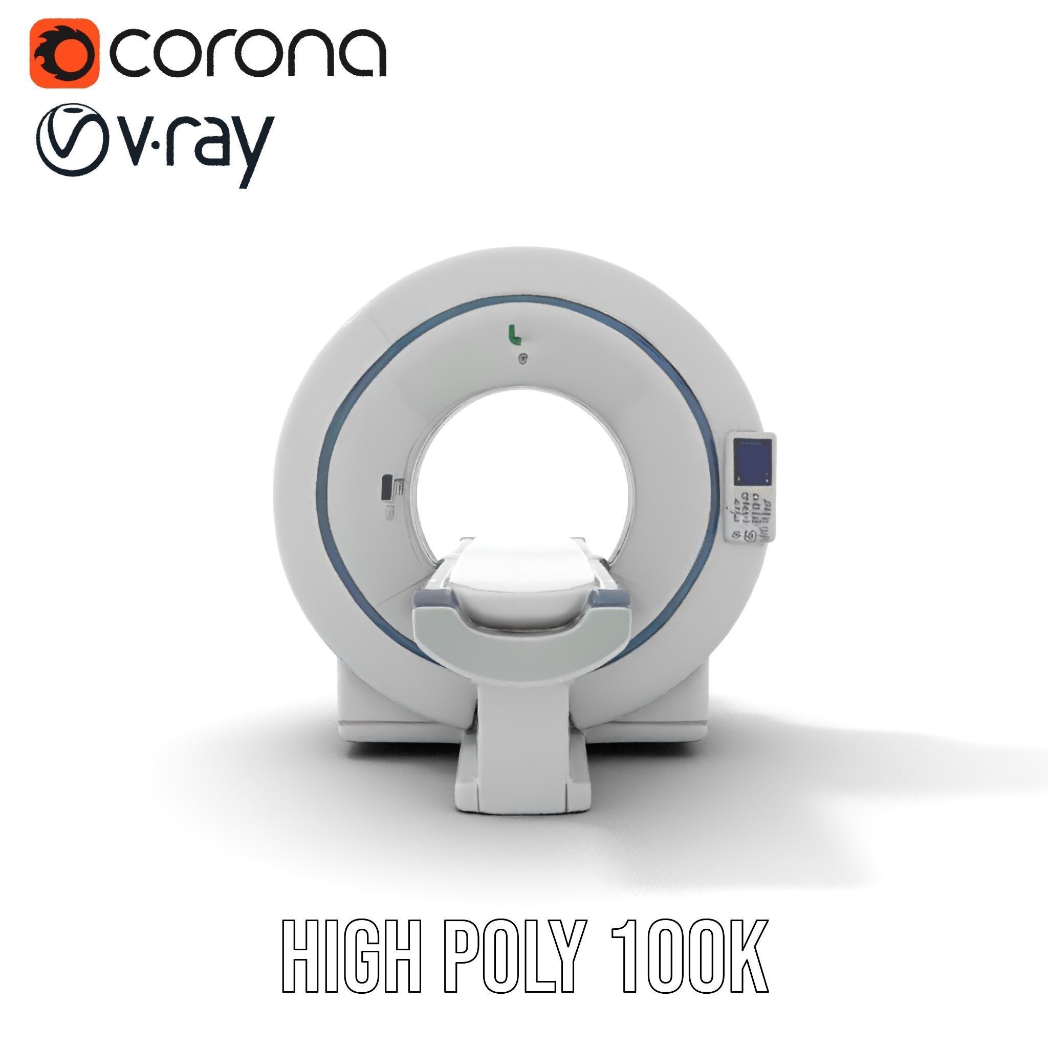 Advanced MRI Scanner Model Pack with Realistic Features Low-poly 3D model_21