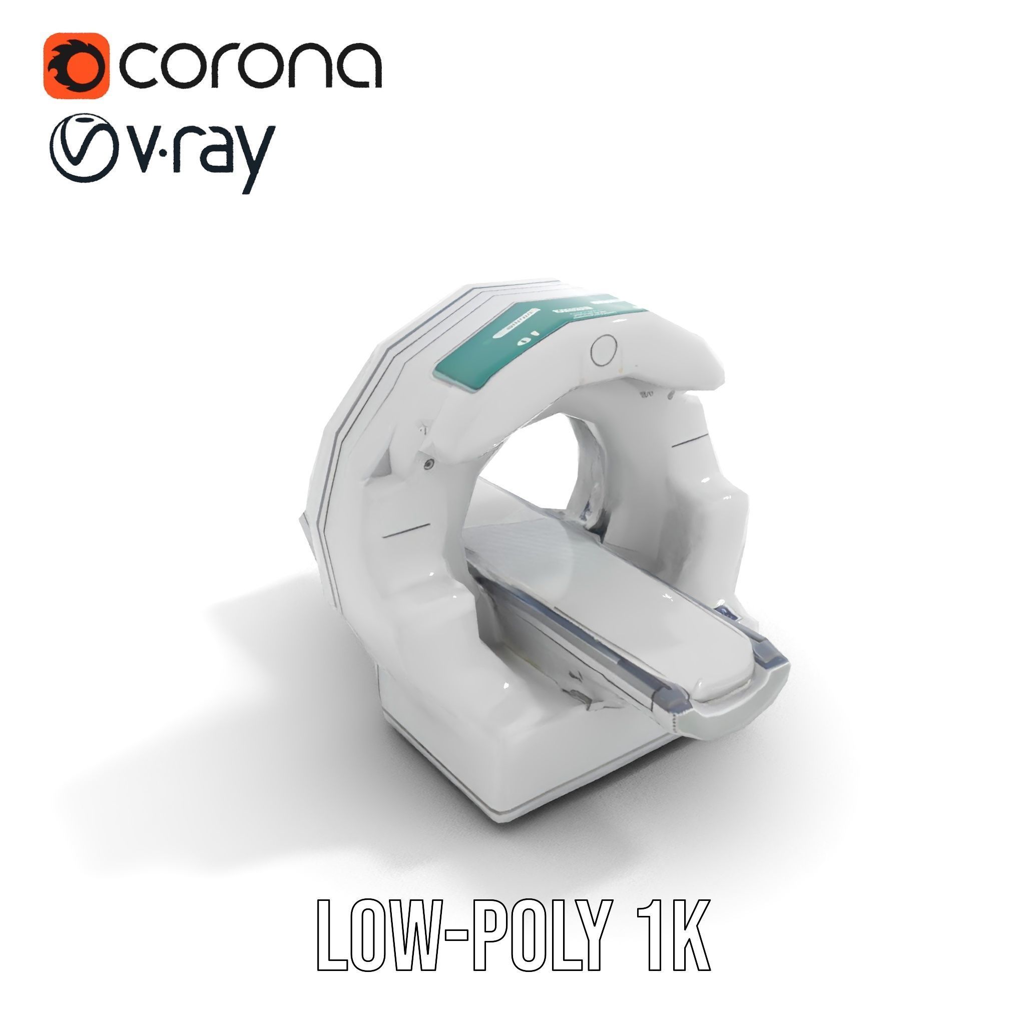 Advanced MRI Scanner Model Pack with Realistic Features Low-poly 3D model_9