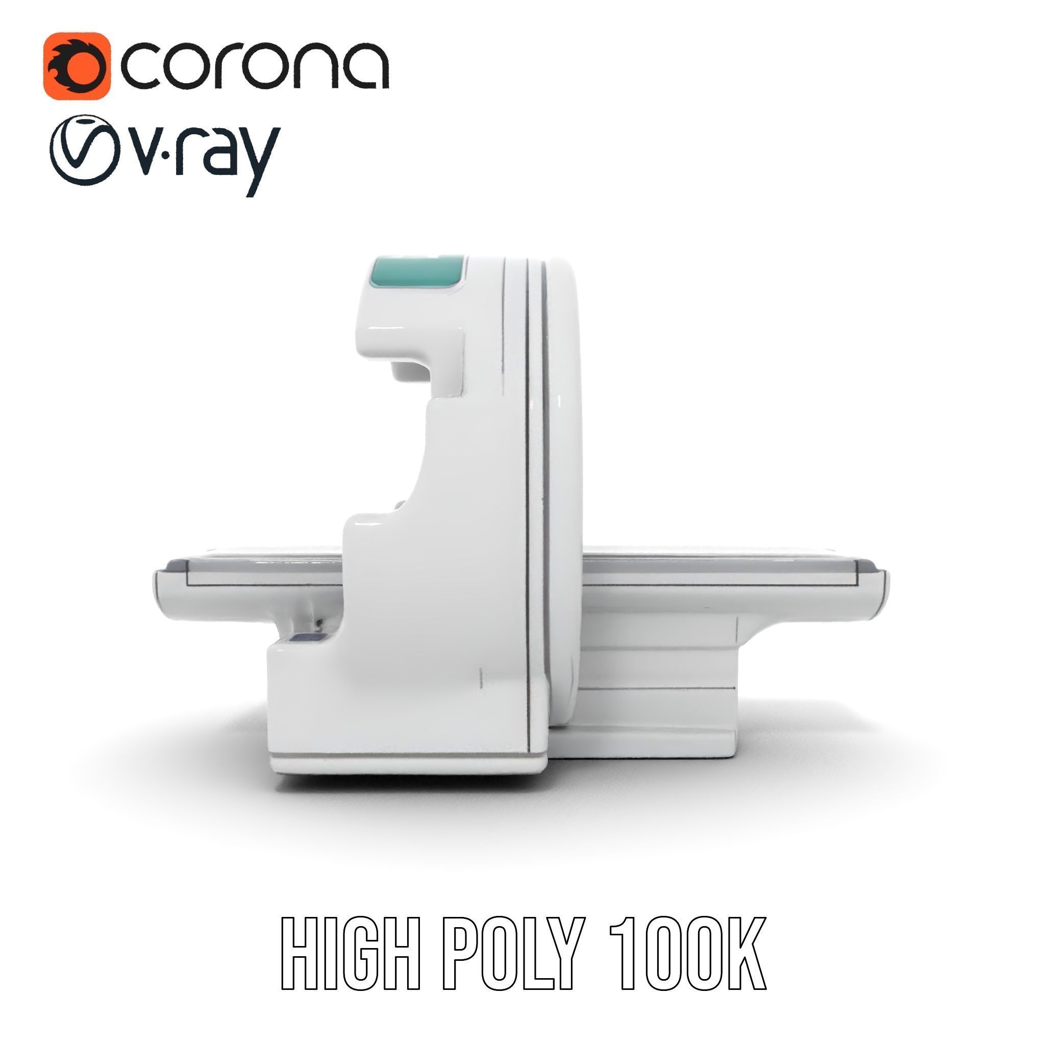 Advanced MRI Scanner Model Pack with Realistic Features Low-poly 3D model_24